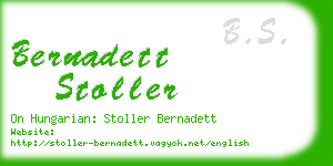 bernadett stoller business card